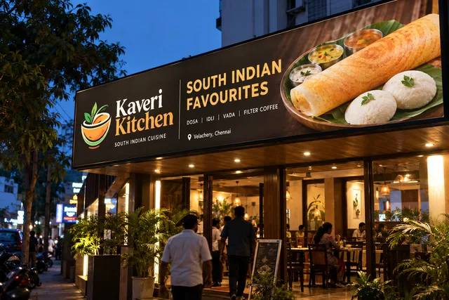 Restaurant backlit banner — Backlit Banner Printing brand and print concept