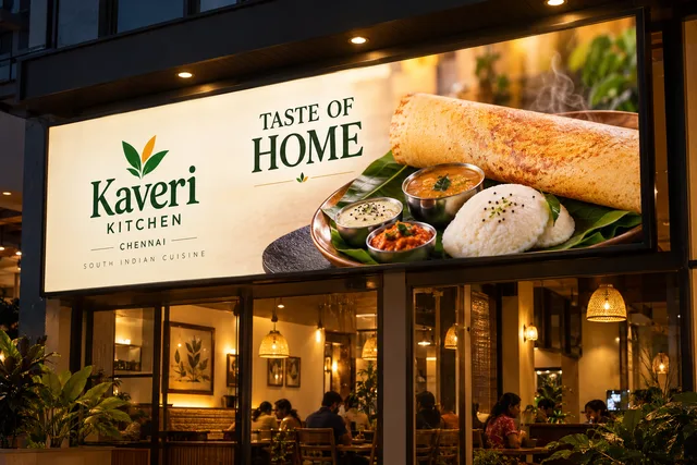 Backlit restaurant campaign — Backlit Flex Printing brand and print concept