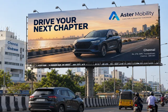 Automotive billboard — Billboard Printing brand and print concept