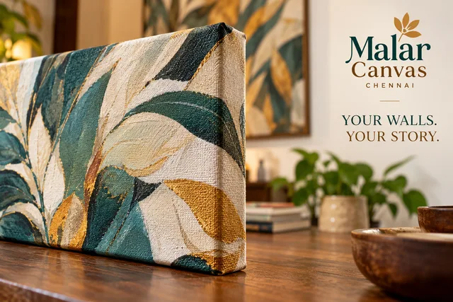 Canvas wrap detail — Canvas Printing brand and print concept