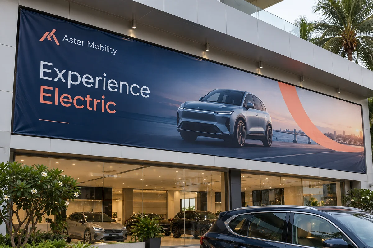 Showroom frontage banner example for car showroom banner printing in chennai