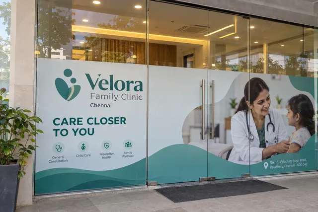 Clinic glass privacy vinyl — Clinic Branding Printing brand and print concept