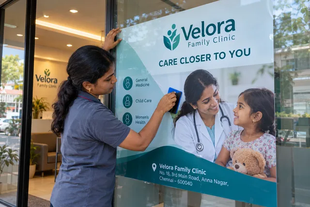 Clinic print application — Clinic Branding Printing brand and print concept