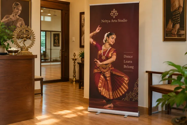 Dance studio standee example for dance class banner printing in chennai