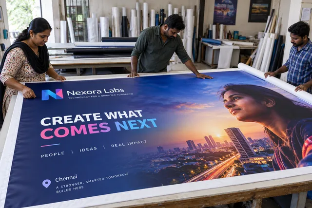Backdrop production — Event Backdrop Printing brand and print concept
