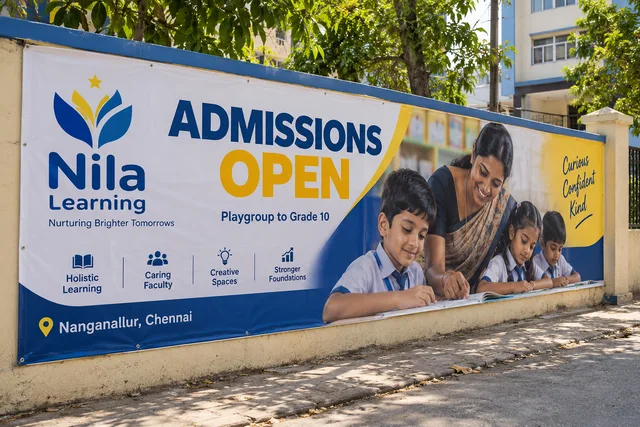 Nanganallur school flex banner — Flex Printing in Nanganallur brand and print concept