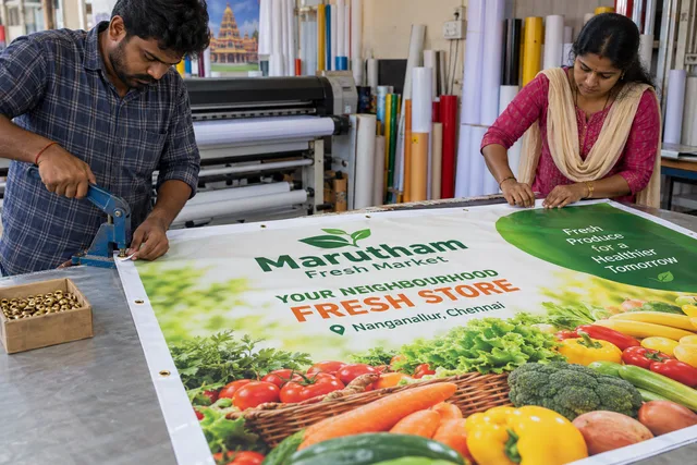 Nanganallur flex print finishing — Flex Printing in Nanganallur brand and print concept