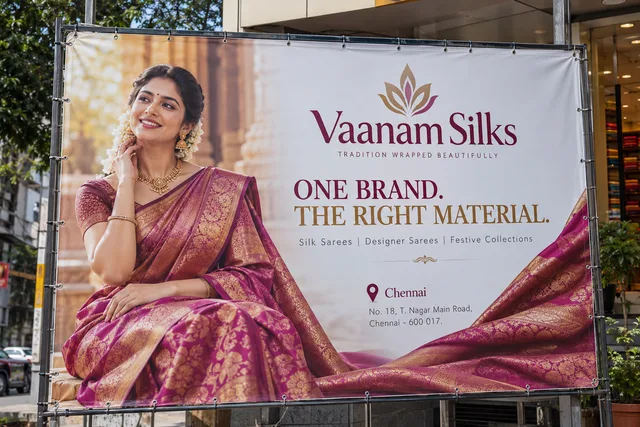 Flex banner application — Flex vs Vinyl Printing brand and print concept