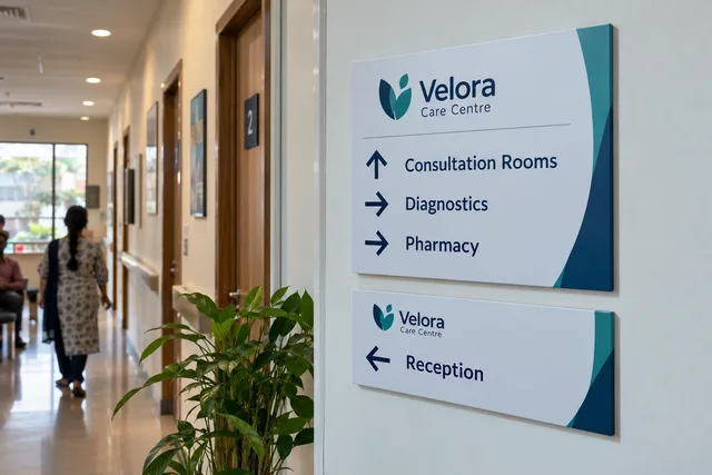 Corridor room signs example for hospital direction board printing in chennai