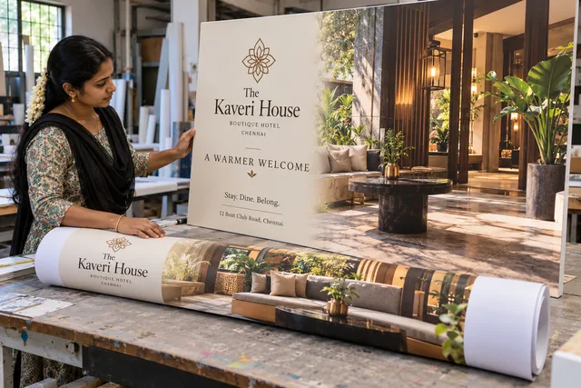 Hotel display production — Hotel Display Printing brand and print concept