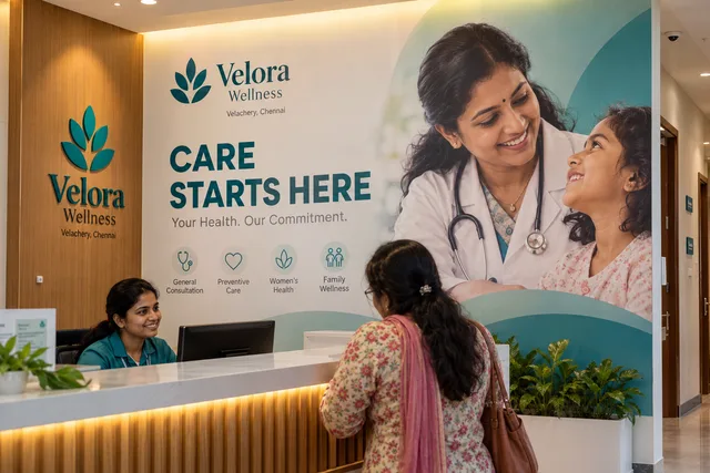 Clinic indoor brand wall — Indoor Advertising Printing brand and print concept