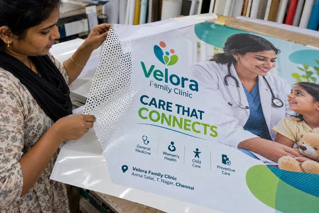 One-way vision sticker inspection — One Way Vision Sticker Printing brand and print concept
