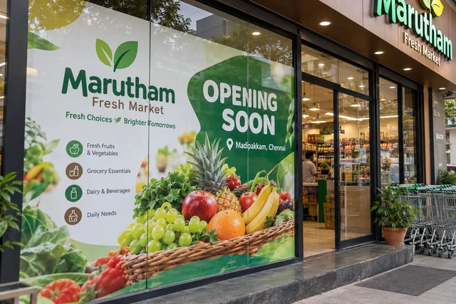 Opening soon window graphic — Open Soon Banner Printing brand and print concept