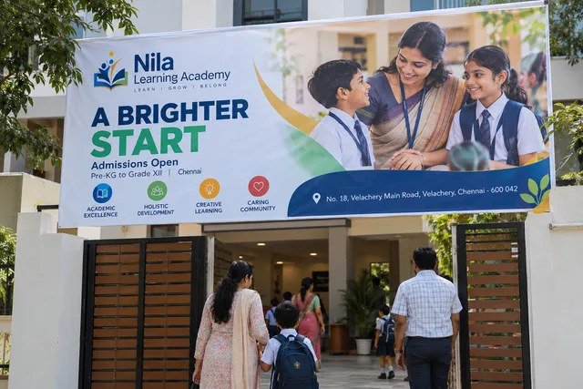 School entrance promotion — School Admission Banner Printing brand and print concept
