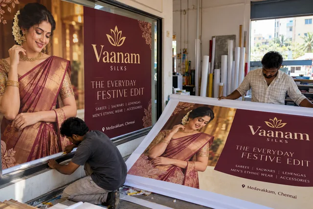 Shop graphics preparation — Shop Branding Printing in Medavakkam brand and print concept