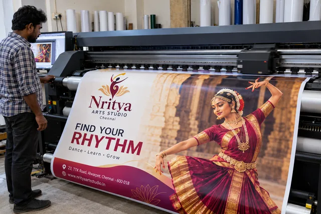 Solvent banner output — Solvent Banner Printing brand and print concept