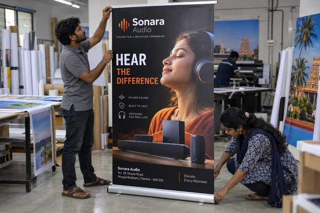 Standee printing and assembly — Standee Printing brand and print concept