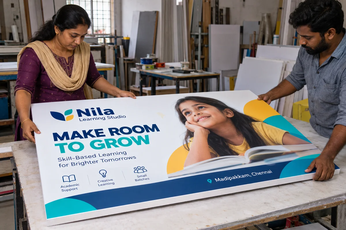 Sunboard print and trim — Sunboard Printing brand and print concept