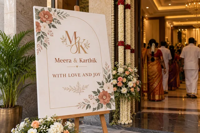 Keelkattalai welcome board — Sunboard Printing in Keelkattalai brand and print concept