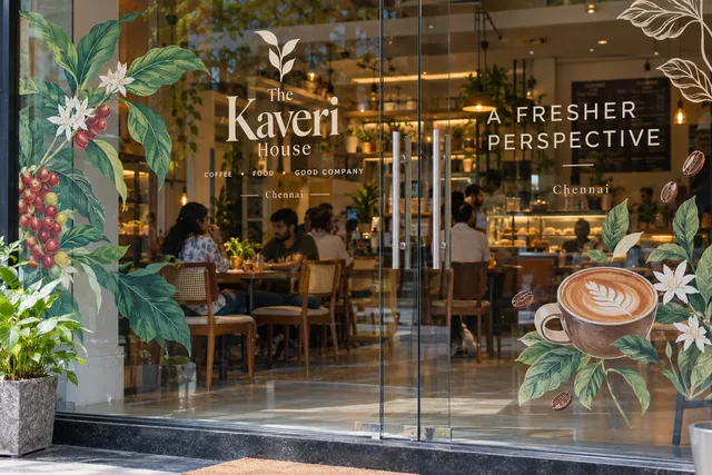 Transparent café glass print — Transparent Sticker Printing brand and print concept