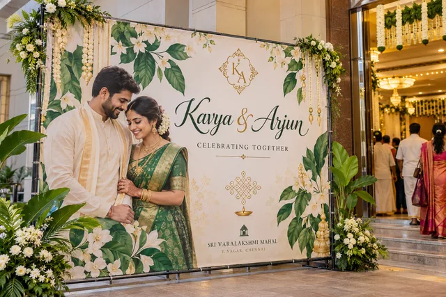 Wedding flex welcome banner — Wedding Banner Printing brand and print concept