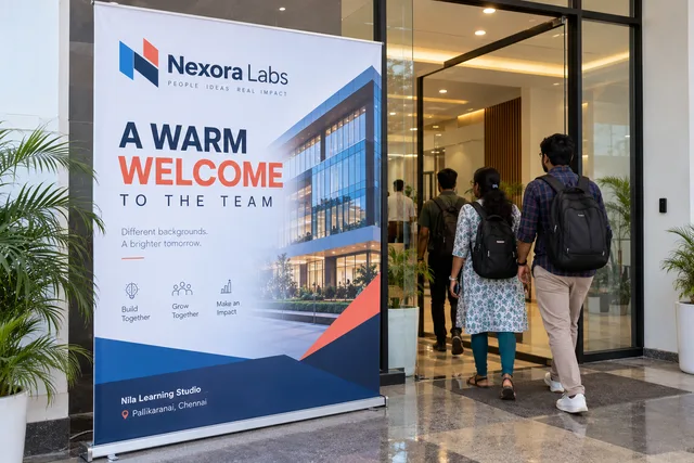 Corporate welcome banner — Welcome Banner Printing brand and print concept